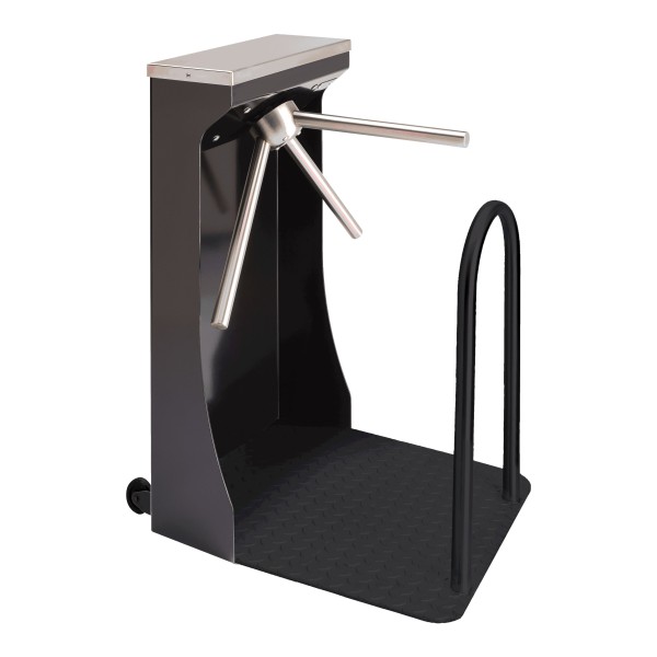 Waist-High Portable Turnstile - Brute With Wheels - BR5000-P (Black)