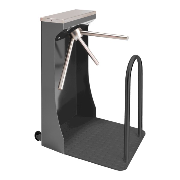 Waist-High Portable Turnstile - Brute With Wheels - BR5000-P (Gray)