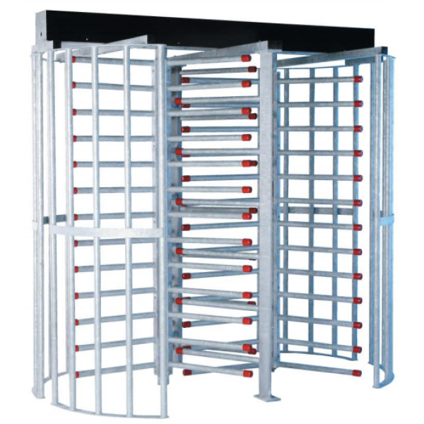 High-Security Full Height Heavy Duty Tandem Turnstile (Galvanized) - HS427-T-GV-HD