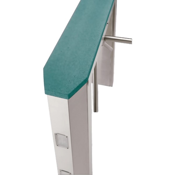 PassThru Waist High Turnstile - Trapezoid Ends Solid Surface Top - PT-Z