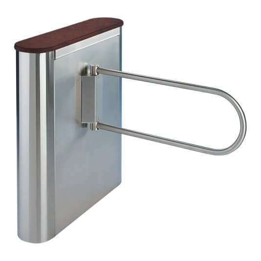 Solid Surface Top Turnstile, Executive Series Stainless - EX100-R-ADA-M (Walnut Toffee)