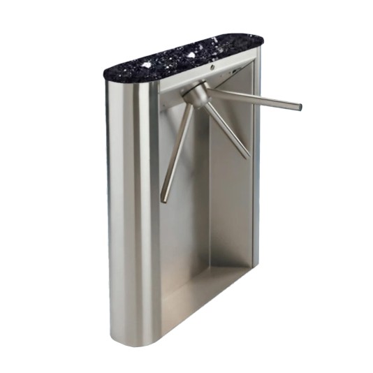 Solid Surface Top Turnstile, Executive Series All Stainless - EX100-R (Obsidian)