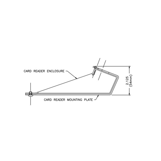 Card Reader Mounting Plates For Full Height Turnstiles