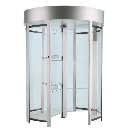The Tiffany P60 Full-Height Aluminum Turnstile - Natural Aluminum Clear