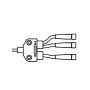 3-Branch M12 Splitter Cable for Proximity Sensors - CA-0766