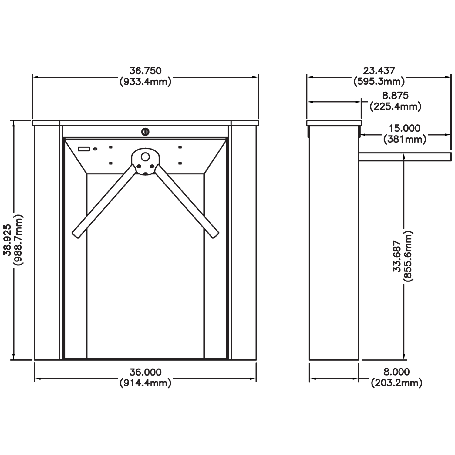 EX100 Turnstile Diagram